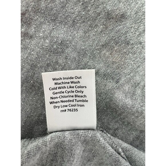 Coral Bay Knit Tunic Top Size XL Graphic Pullover Gray Beach Short Sleeves - Picture 9 of 10